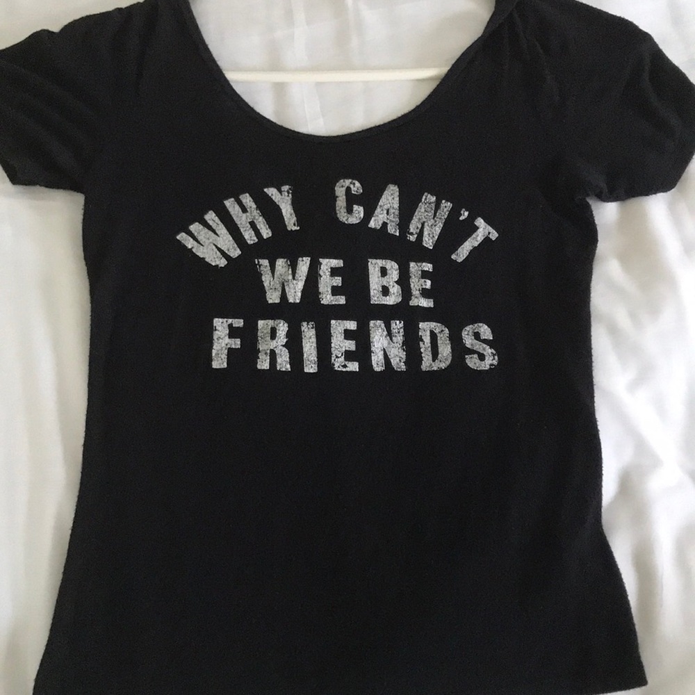 A black tight fitting short sleeve shirt